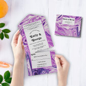 Moderne Abstracte kunstpasta Galaxy Stylish Weddin All In One Uitnodiging