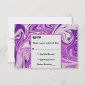Moderne Abstracte kunstpasta Galaxy Stylish Weddin RSVP Kaartje (Voorkant)
