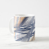 Moderne Abstracte Kunstpenseelstreken Koffiemok (Voorkant links)