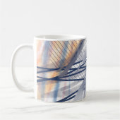 Moderne Abstracte Kunstpenseelstreken Koffiemok (Links)