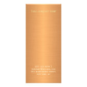 Moderne abstracte kunstschilderkoper goudprijslijs reclamekaart (Achterkant)