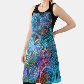 Moderne Abstracte kunstschilfklieren en splatters Schort (Insitu)