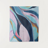 Moderne Abstracte kunstvorm in kleurenblok Wandkleed (Voorkant)