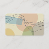 moderne abstracte kunstvormen en lijnzachte kleure visitekaartje (Achterkant)