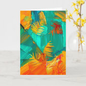 Moderne Abstracte kunstwerk Blank Kaart (Gele Bloem)