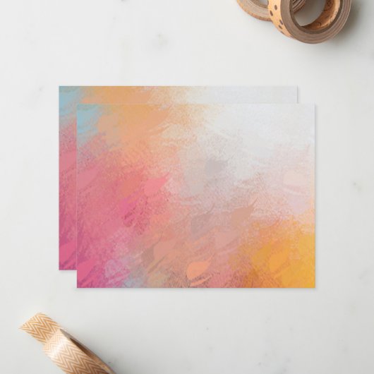 Moderne Abstracte Kunstwerk Blanke Sjabloon Kleurr (Voorkant / Achterkant in situ)