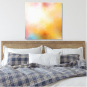 Moderne Abstracte kunstwerken Groen Blauw Geel Roo Canvas Afdruk (Insitu (Slaapkamer))