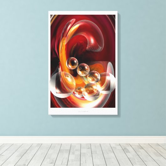 moderne abstracte kunstwerken serdar hizli canvas afdruk (Insitu (Houten vloer))