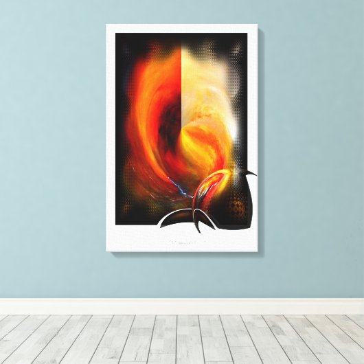 moderne abstracte kunstwerken serdar hizli canvas afdruk (Insitu (Houten vloer))