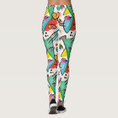 Moderne Abstracte kunstzinnige Vrouw gezichten Leggings (Achterkant)