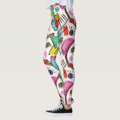 Moderne Abstracte kunstzinnige Vrouw gezichten Leggings (Links)