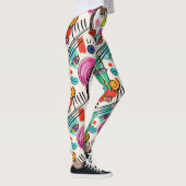 Moderne Abstracte kunstzinnige Vrouw gezichten Leggings (Rechts)