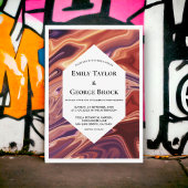 Moderne Abstracte laedolie Minimale bruiloft Kaart