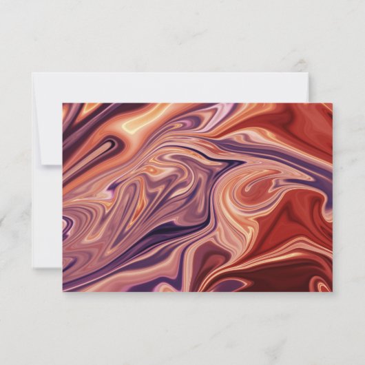 Moderne Abstracte laedolie Minimale bruiloft RSVP Kaartje (Achterkant)