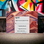 Moderne Abstracte laedolie Minimale bruiloft RSVP Kaartje