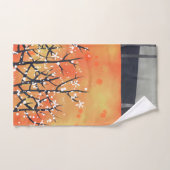 Moderne Abstracte Landschap Brand Oranje Bad Handdoek (Handdoek)