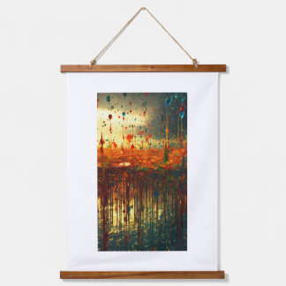 Moderne Abstracte Landschap Houten Wand Hanger Hangend Wandkleed