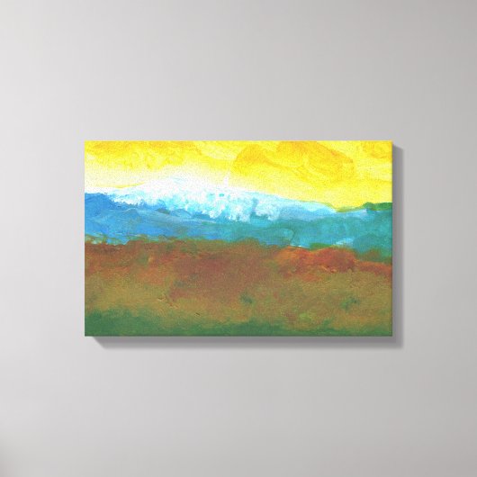 Moderne Abstracte landschapskappen Canvas Afdruk (Voorkant)