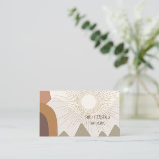 Moderne Abstracte landschapsvormen Visitekaartje (Staand voorkant)