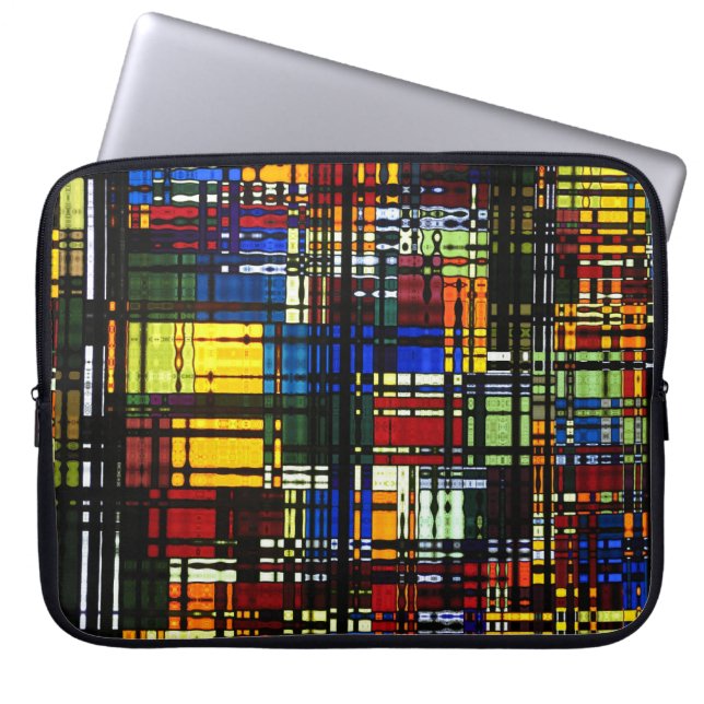 Moderne Abstracte laptophoes Laptop Sleeve (Voorkant)