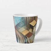 Moderne Abstracte Latte Mok (Rechterhoek)