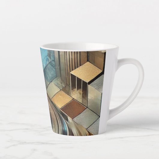 Moderne Abstracte Latte Mok (Rechts)