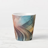 Moderne Abstracte Latte Mok (Voorkant)