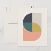 Moderne Abstracte legante geometrische minimalist Briefkaart (Voorkant / Achterkant)