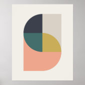 Moderne Abstracte legante geometrische minimalist Poster (Voorkant)