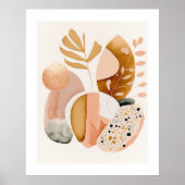 Moderne Abstracte legante minimalistische wazige r Poster (Voorkant)