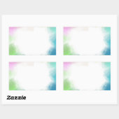 Moderne Abstracte Lege Sjabloon Aangepaste Blauwe Rechthoekige Sticker (Vel)
