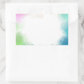Moderne Abstracte Lege Sjabloon Aangepaste Blauwe Rechthoekige Sticker (Tas)