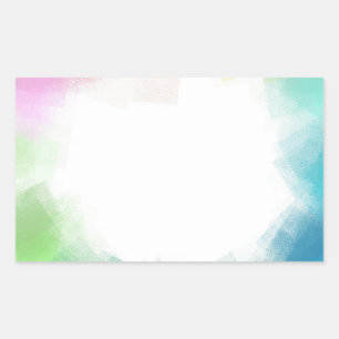 Moderne Abstracte Lege Sjabloon Aangepaste Blauwe Rechthoekige Sticker