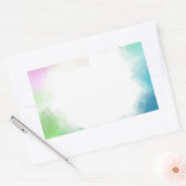 Moderne Abstracte Lege Sjabloon Aangepaste Blauwe Rechthoekige Sticker (Envelop)