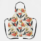 Moderne Abstracte Lente Bloem All-Over Print Schor Schort (Voorkant)