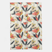 Moderne Abstracte Lente Bloem Koekentouw Theedoek (Verticaal)