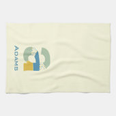 Moderne Abstracte letter A Monogram Initiaal Theedoek (Horizontaal)