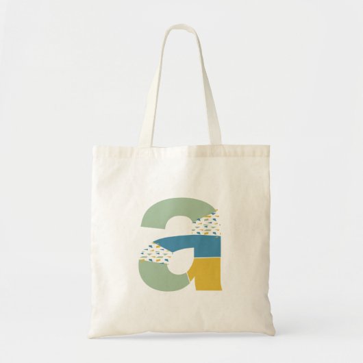 Moderne Abstracte letter A Monogram Initiaal Tote Bag (Voorkant)
