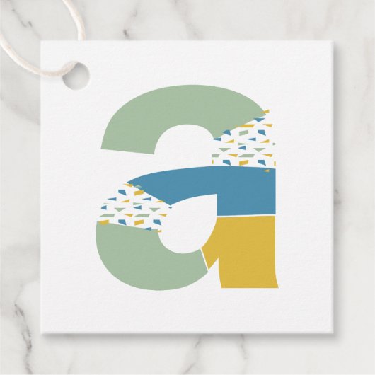 Moderne Abstracte letter A Monogram op maat Bedankjes Labels (Voorkant)