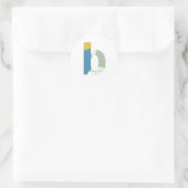 Moderne Abstracte Letter B Monogram Gepersonalisee Ronde Sticker (Tas)