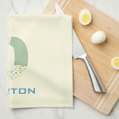 Moderne Abstracte letter B Monogram Initiaal Theedoek (Quarter Fold)