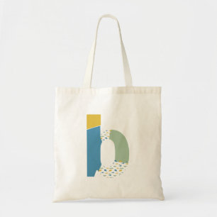 Moderne Abstracte letter B Monogram Initiaal Tote Bag