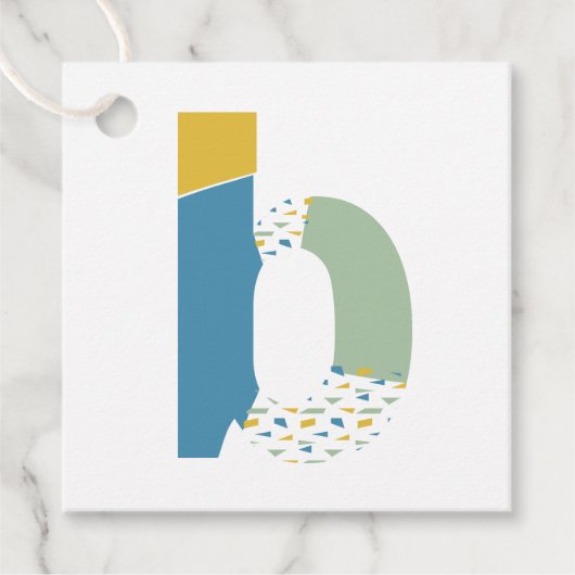 Moderne Abstracte Letter B Monogram Persoonlijk Bedankjes Labels (Voorkant)