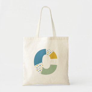Moderne Abstracte letter C Monogram Initiaal Tote Bag