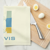 Moderne Abstracte letter D Monogram Initiaal Theedoek (Quarter Fold)