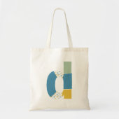 Moderne Abstracte letter D Monogram Initiaal Tote Bag (Voorkant)