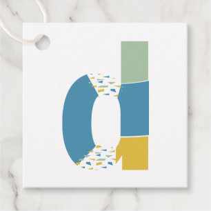 Moderne Abstracte Letter D Monogram Persoonlijk Bedankjes Labels