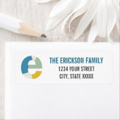 Moderne Abstracte letter E Monogram Initiaal Adres Etiket (Insitu)