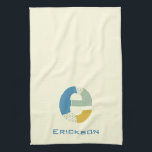 Moderne Abstracte letter E Monogram Initiaal Theedoek<br><div class="desc">Een theekdoek met een abstract modern monogram.</div>
