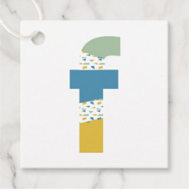 Moderne Abstracte Letter F Monogram Gepersonalisee Bedankjes Labels